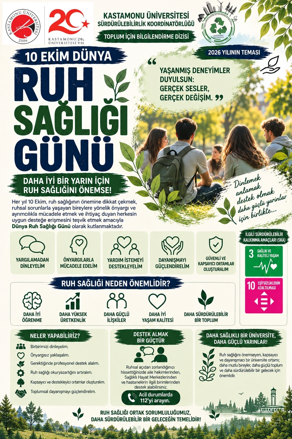 Toplum İçin Bilgilendirme Dizisi-9 / 10 Ekim Dünya Ruh Sağlığı Günü